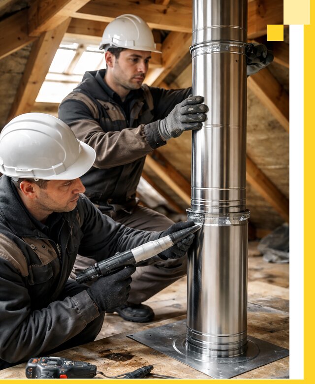 Монтаж дымоходов для каминов в Первоуральске с гарантией качества