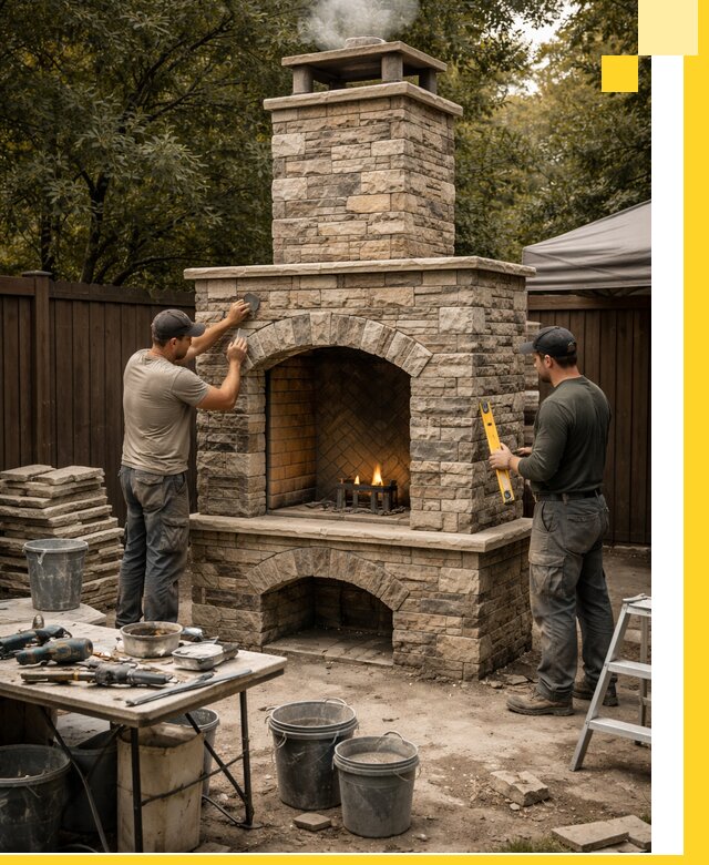 Проектирование и установка уличных каминов в Первоуральске