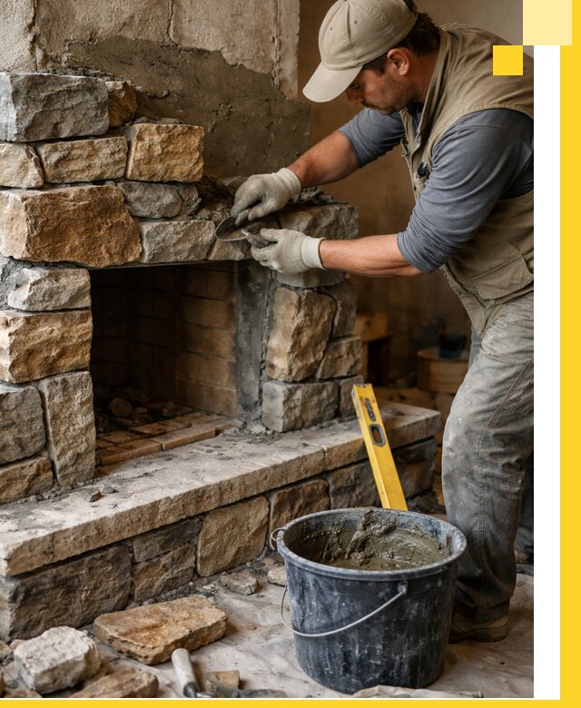 Изготовление и установка каменных каминов под ключ в Первоуральске