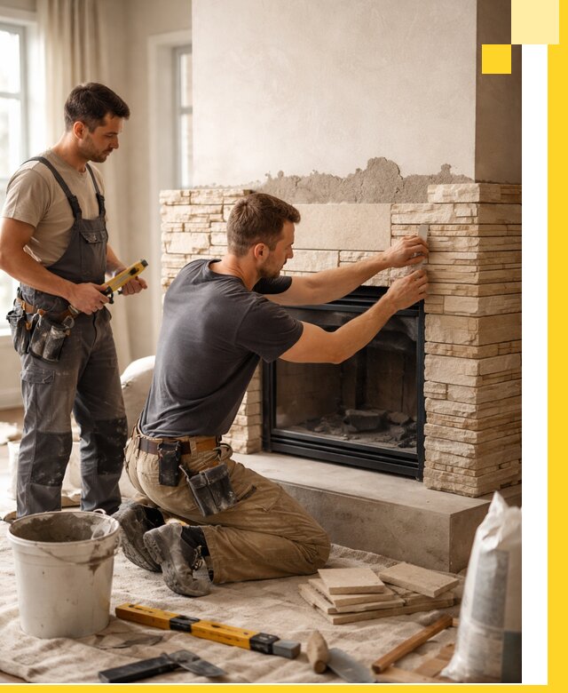 Установка и монтаж каминов для загородного дома в Первоуральске