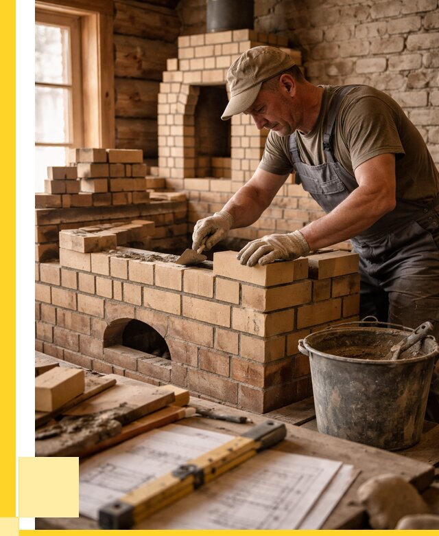 Кладка печей из кирпича в Первоуральске цены от 30879 р. - ЭриданПрв