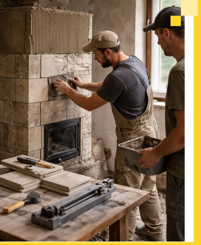 Профессиональная облицовка печей в Первоуральске: керамика и камень