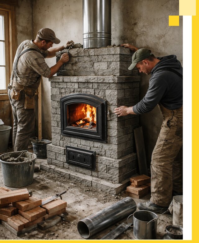 Производство, поставка и монтаж дровяных печей в Первоуральске