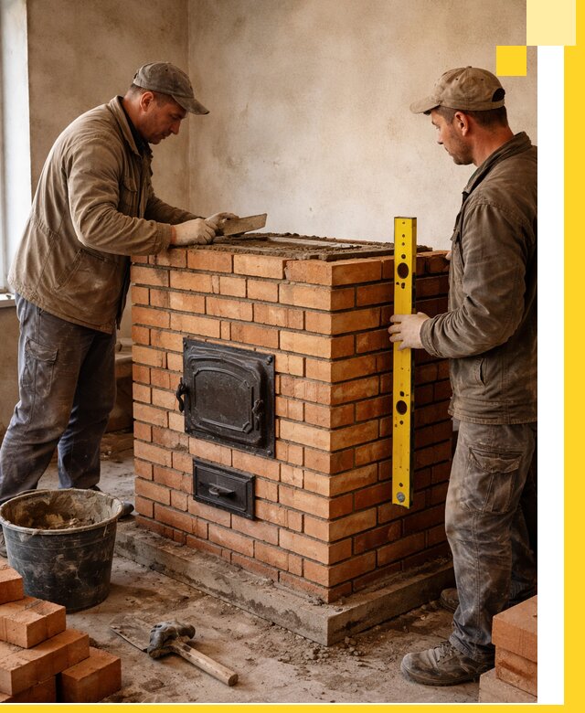 Отопительные печи под ключ в Первоуральске, установка и сборка