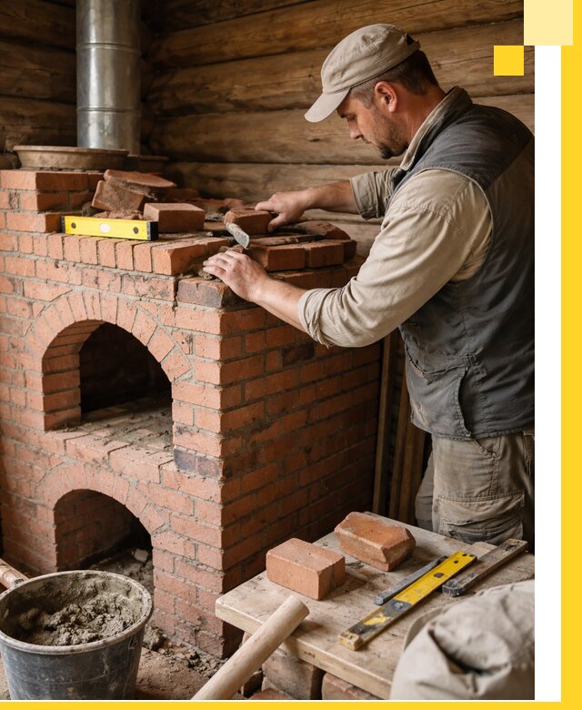 Изготовление и установка русских печей в Первоуральске под ключ