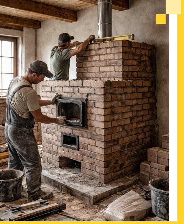 Печи для загородного дома под ключ в Первоуральске — монтаж и сервис