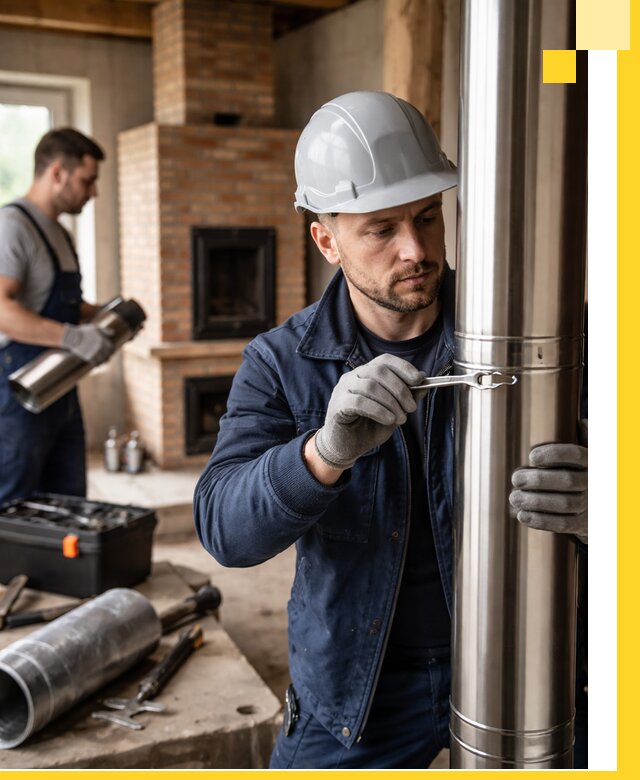 Профессиональный монтаж дымоходов для печей в Первоуральске