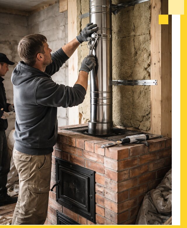 Изготовление и монтаж печей и дымоходов под ключ в Первоуральске