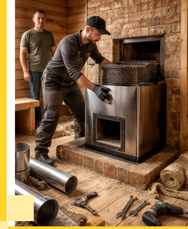 Монтаж банных печей под ключ в Первоуральске от 18527 р., ЭриданПрв