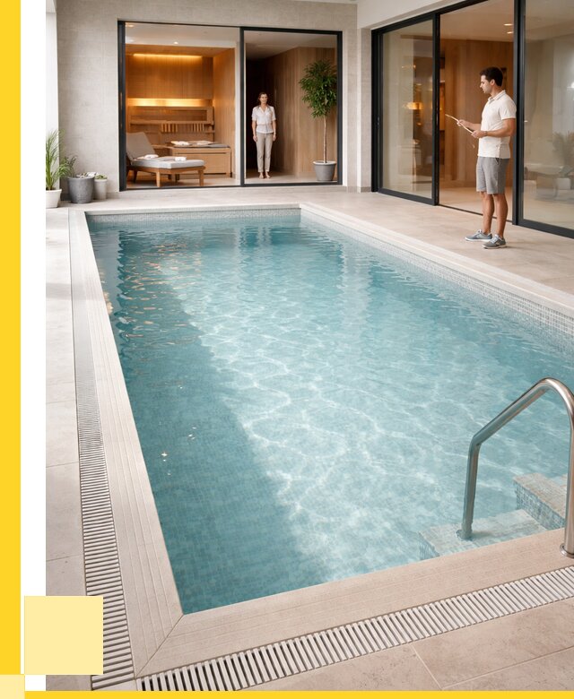 Отделка бассейна пленкой ПВХ в Первоуральске от 3603 р. - ЭриданПрв