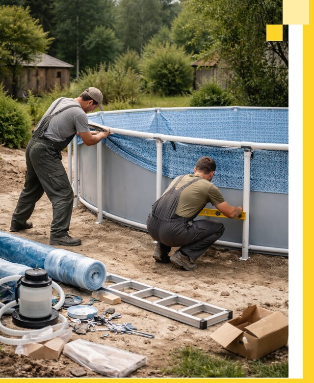 Установка и монтаж каркасных бассейнов в Первоуральске под ключ