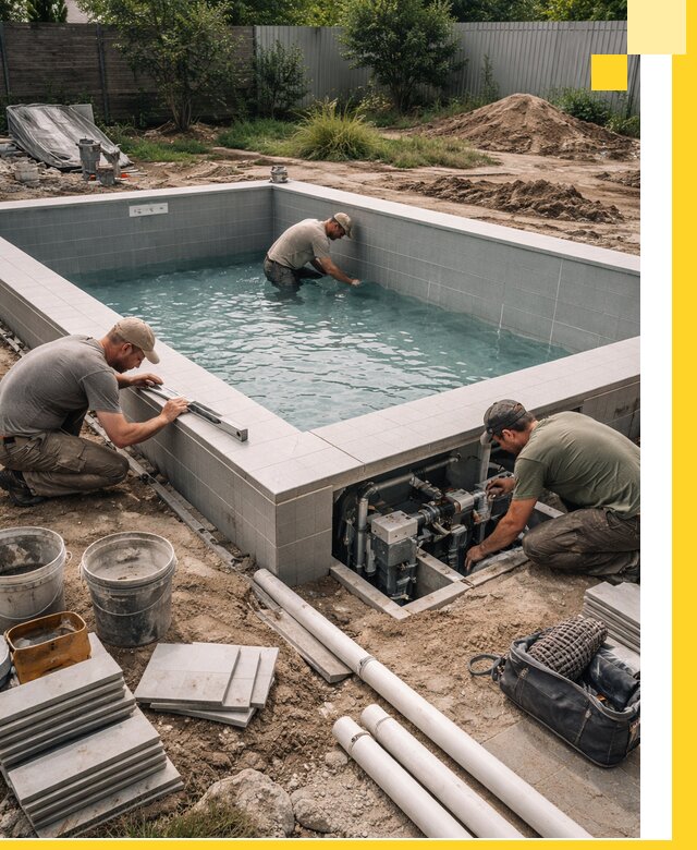 Строительство и монтаж бассейнов для дачи под ключ в Первоуральске