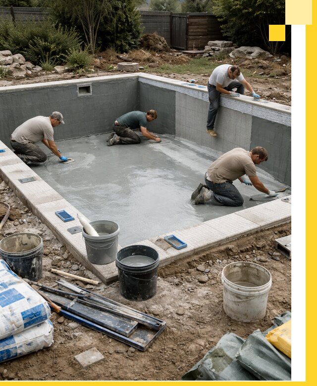 Изготовление и монтаж чаши бассейна под ключ в Первоуральске