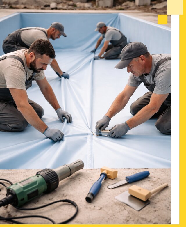 ПВХ пленка для бассейнов с монтажом и гарантией в Первоуральске