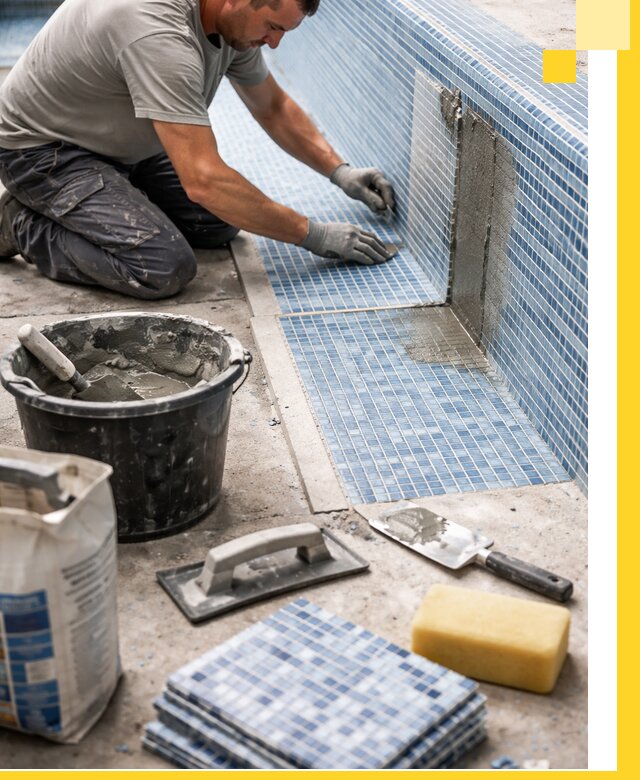 Укладка и ремонт мозаики для бассейнов под ключ в Первоуральске