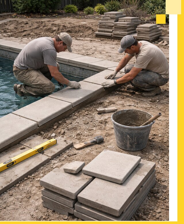 Установка и изготовление копингового камня для бассейнов в Первоуральске