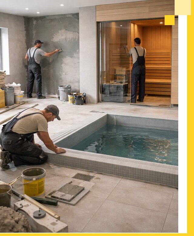 Проектирование и строительство сауны с бассейном в Первоуральске