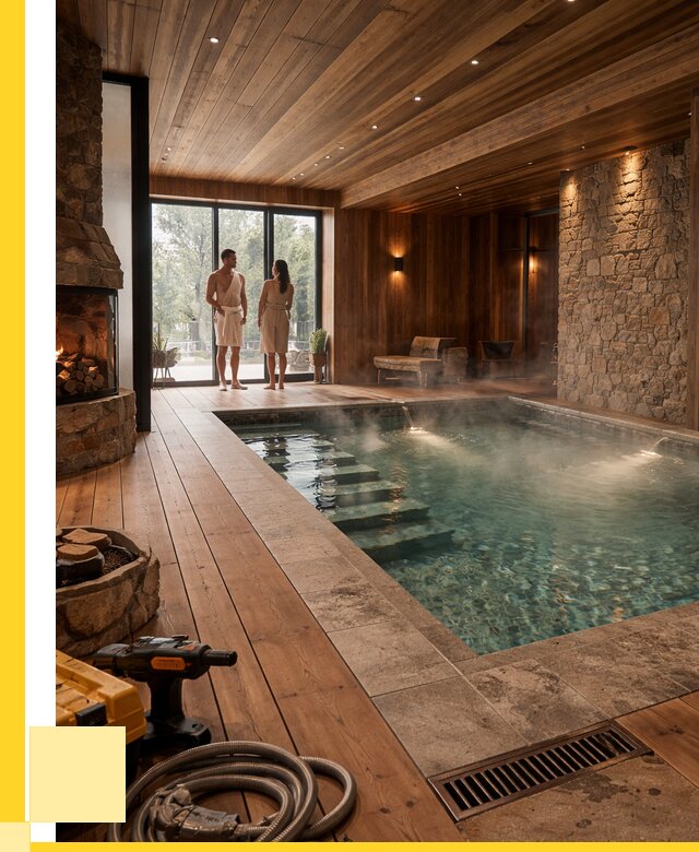 Проекты бань с бассейном под ключ в Первоуральске от 77198 р., ЭриданПрв