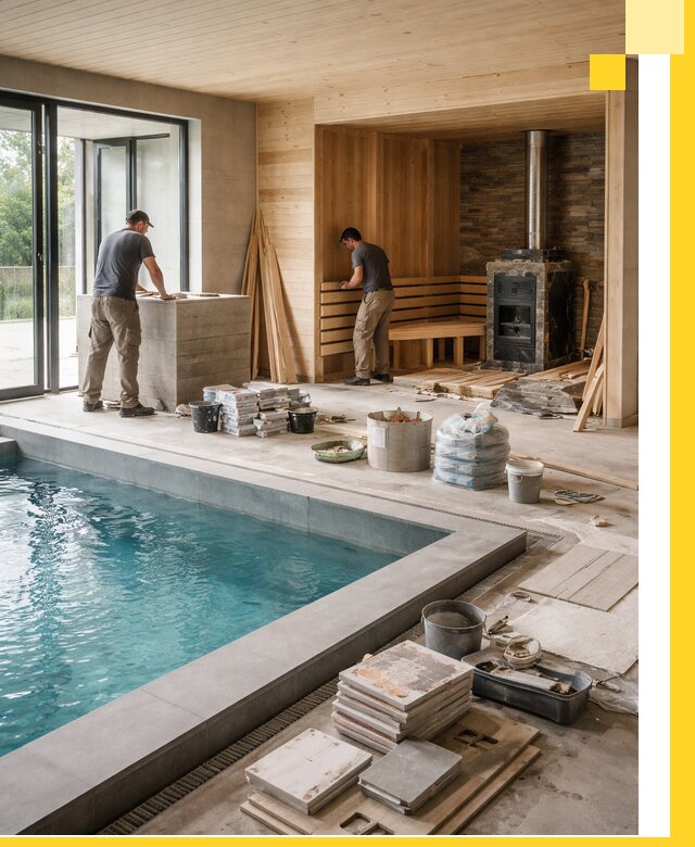 Проектирование и строительство бань с бассейном в Первоуральске