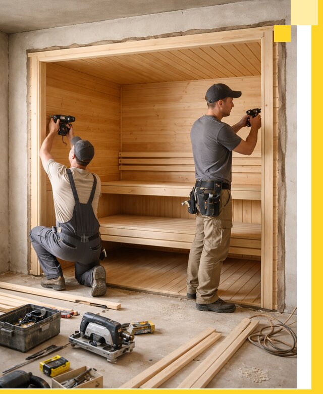 Монтаж саун под ключ в Первоуральске — проектирование и установка