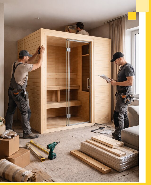 Установка и благоустройство саун в квартире в Первоуральске