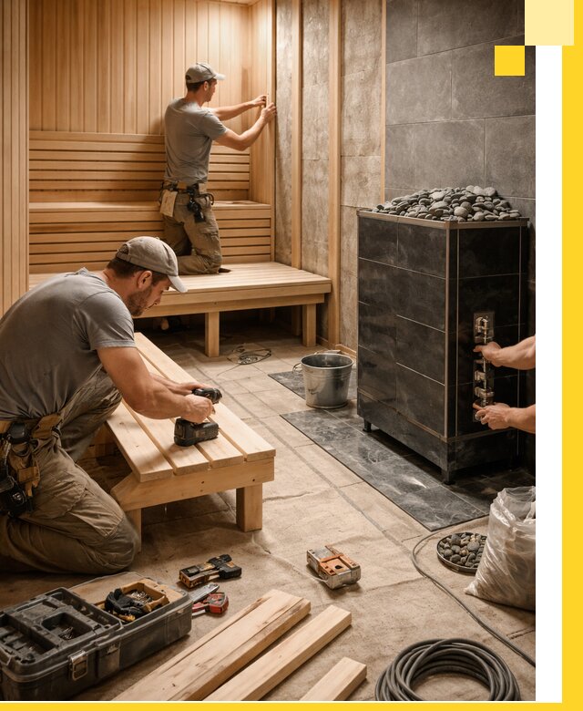 Дизайн и строительство интерьерных саун под ключ в Первоуральске