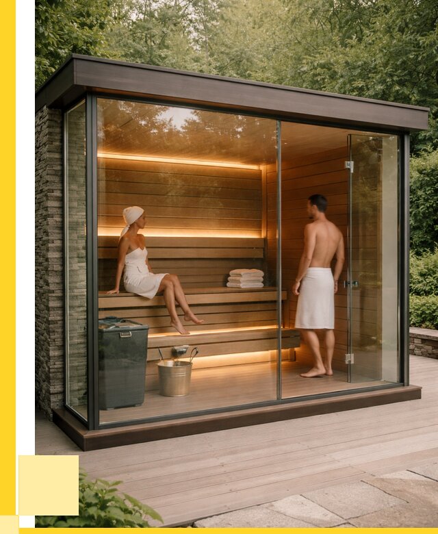 Сауна стеклянная и двери для сауны в Первоуральске от 257325 р. | ЭриданПрв