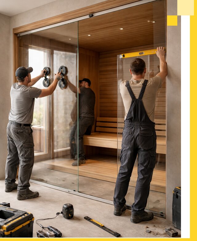 Производство и монтаж стеклянных саун под ключ в Первоуральске