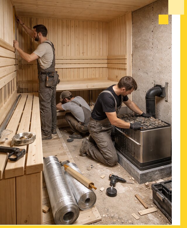 Индивидуальные сауны на заказ в Первоуральске под ключ, проект и монтаж