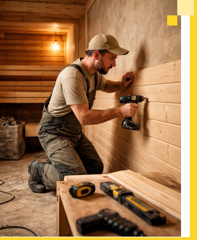 Профессиональная внутренняя отделка бани в Первоуральске под ключ