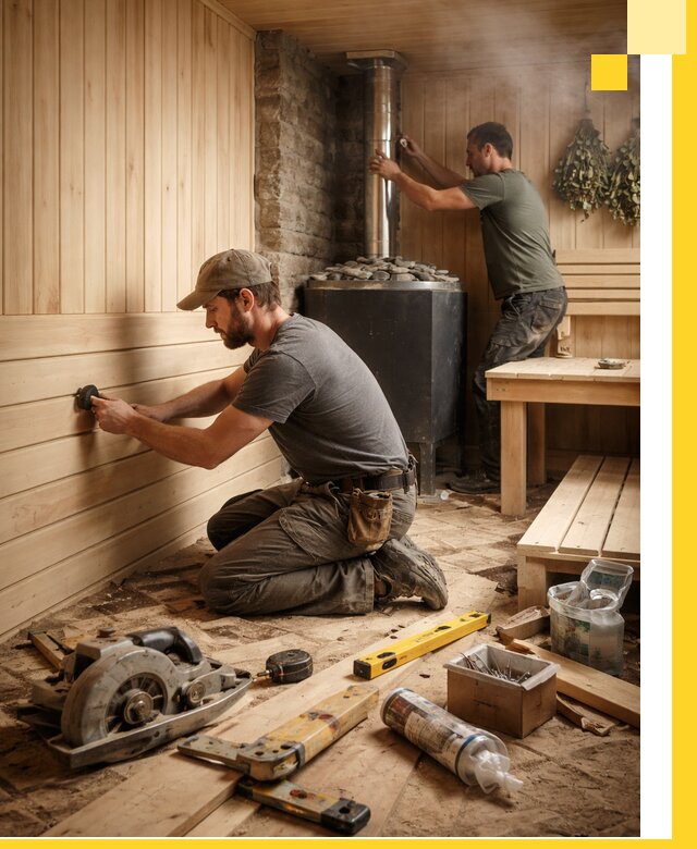 Полное строительство и оснащение парных под ключ в Первоуральске