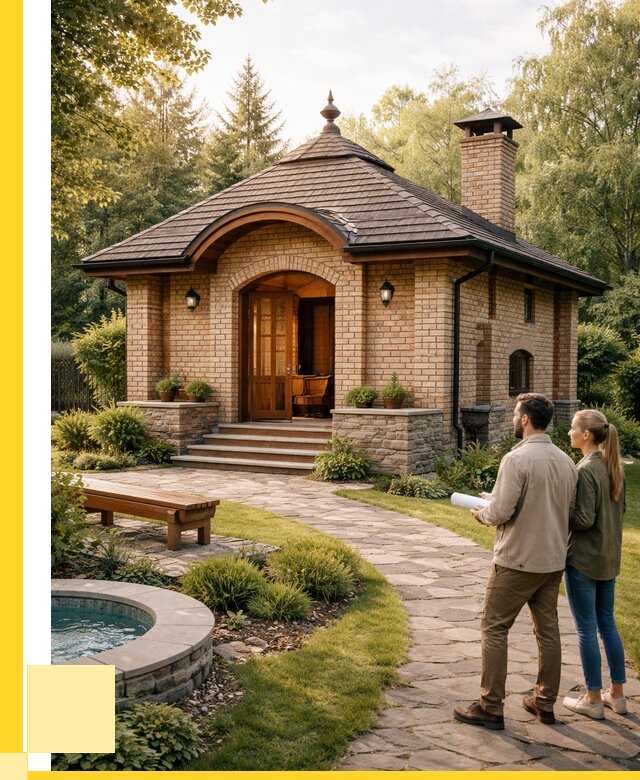 Проект кирпичной бани в Первоуральске от 30879 р. | ЭриданПрв