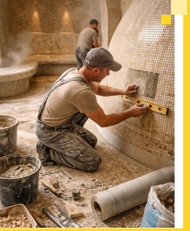 Хамам под ключ в Первоуральске: проектирование, строительство, отделка