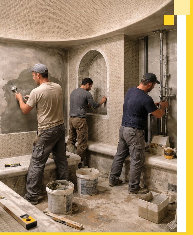 Профессиональный монтаж хамамов под ключ в Первоуральске с гарантией