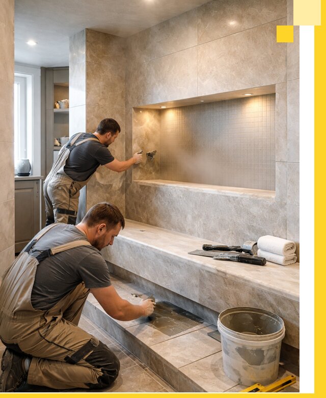 Профессиональное строительство хамама в квартире в Первоуральске