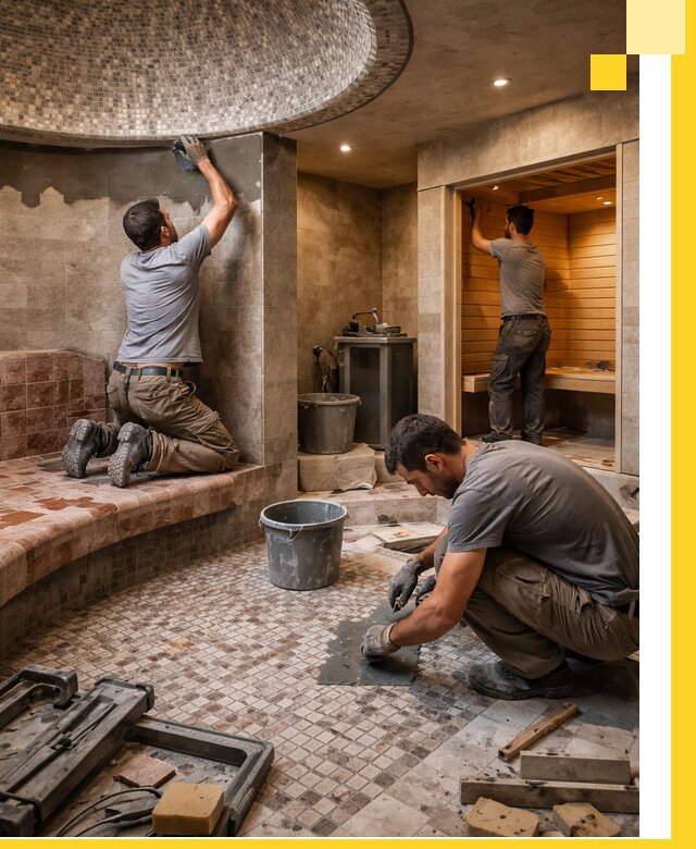 Проект и строительство хамама бани и сауны под ключ в Первоуральске